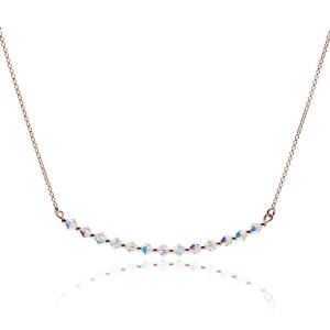 Naszyjnik z Swarovski Elements złocenie różowe