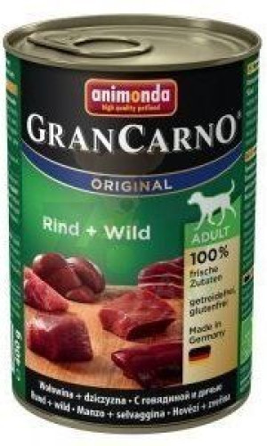 ANIMONDA GranCarno Adult Dog smak: Wołowina + Dziczyzna  12 x 400g