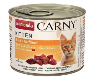 ANIMONDA Cat Carny Kitten smak: wołowina drób 6 x 200g