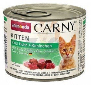 ANIMONDA Cat Carny Kitten smak: kurczak i królik 6 x 200g
