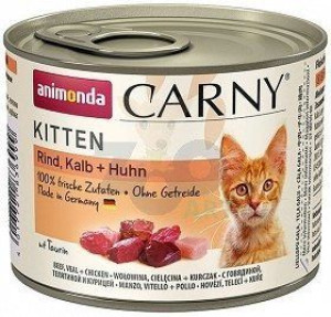 ANIMONDA Cat Carny Kitten smak: cielęcina i drób 12 x 200g