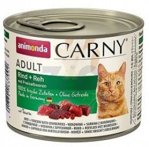 ANIMONDA Cat Carny Adult smak: sarna i borówka 6x200g