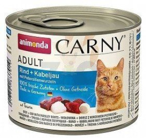 ANIMONDA Cat Carny Adult smak: dorsz i korzeń pietruszki 6x200g
