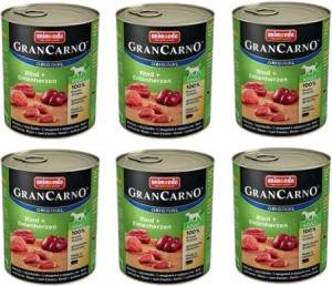 ANIMONDA GranCarno Adult Dog smak: Wołowina i kacze serca  6 x 800g