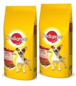 PEDIGREE Adult 2x12kg (małe rasy) - sucha karma dla psów z wołowiną i warzy