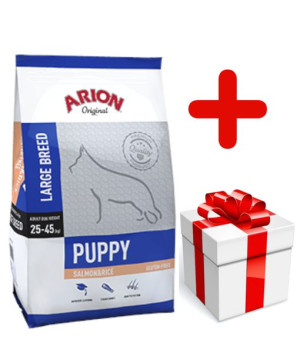 ARION Original Puppy Large Breed Salmon & Rice 12kg + niespodzianka dla psa