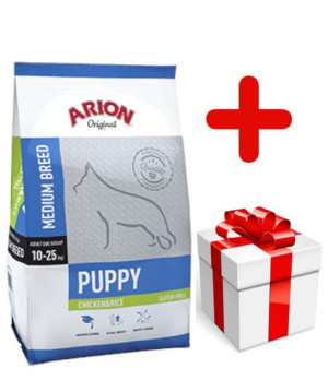 ARION Original Puppy Medium Breed Chicken & Rice 12kg + niespodzianka dla p