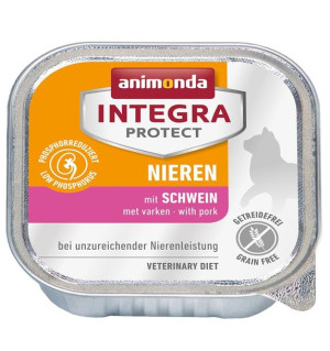 ANIMONDA Cat Integra Protect Renal (NIEREN) wieprzowina 32x100g tacka