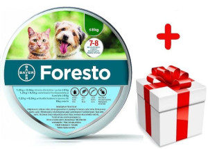 BAYER Foresto Obroża dla kotów i psów poniżej 8kg + NIESPODZIANKA DLA PSA G