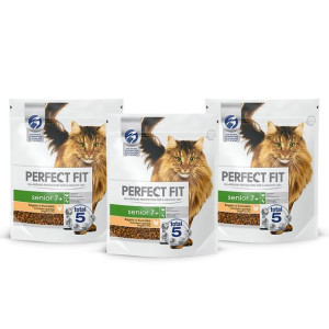 PERFECT FIT (Senior 7+) 3 x 750g Bogaty w kurczaka - sucha karma dla kotów