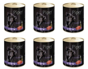 DOLINA NOTECI Piper dla psa z królikiem 6x800g