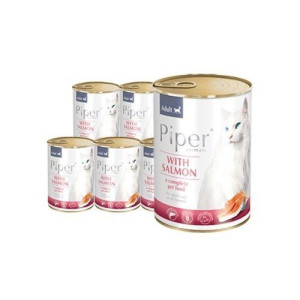 DOLINA NOTECI Piper dla kota z łososiem 6x400g
