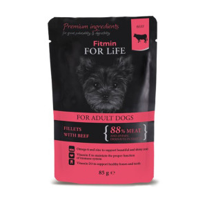 Fitmin Dog For Life Adult Beef With in Gravy 28x85g