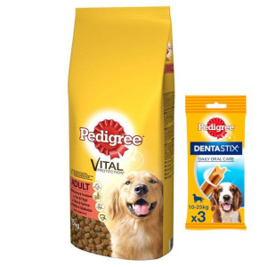 PEDIGREE Adult 15kg (średnie rasy) - sucha karma dla psów z wołowiną i drob