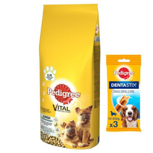 PEDIGREE Junior 15kg (duże rasy) - sucha karma dla psów z kurczakiem i ryże