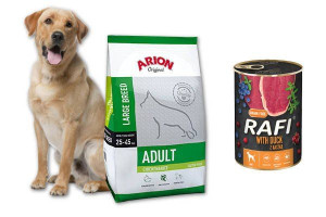 ARION Original Adult Large Breed Chicken&Rice 12kg + Rafi 400g