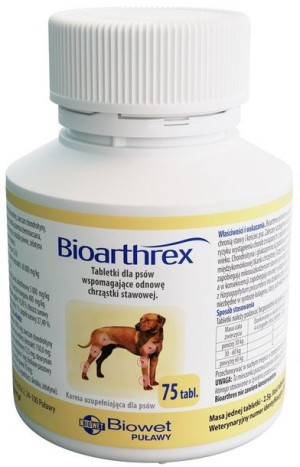 BIOWET Bioarthrex - tabletki wspomagające odnowę chrząstki stawowej 75 tabl