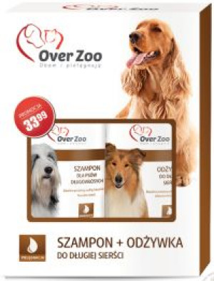 OVER ZOO Szampon 250ml + Odżywka do sierści długiej 240ml
