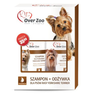 OVER ZOO Szampon 250ml + Odżywka dla psów rasy Yorkshire Terrier 240ml