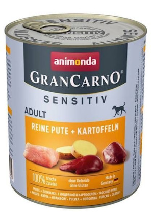 ANIMONDA GranCarno Sensitiv  Adult Dog smak: Indyk + ziemniaki 800g