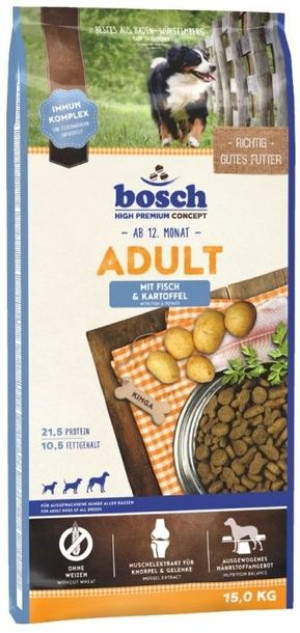 Bosch Adult Fish & Potato, ryba i ziemniak (nowa receptura) 15kg
