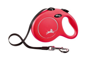 FLEXI Smycz oryginalna New Classic L czerwona - 5m do 50kg - taśma