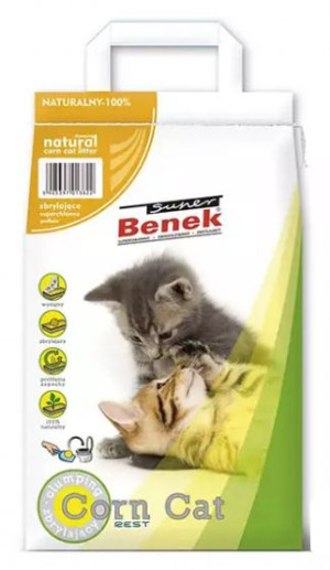 SUPER BENEK Żwirek kukurydziany Corn o zapachu: Naturalny 25L