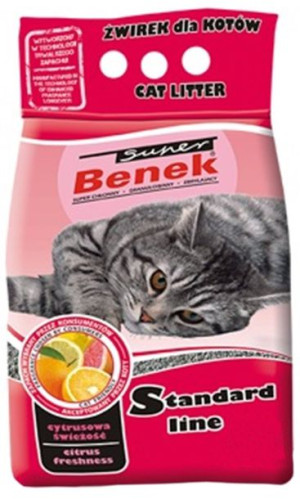 SUPER BENEK Żwirek Cytrusowa Świeżość 10l
