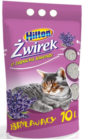 HILTON Żwirek Bentonitowy Zbrylający - Lawenda dla kota 10L