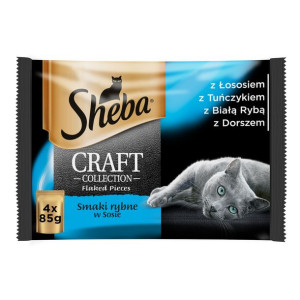 SHEBA saszetka 4x85g Craft Collection Smaki Rybne - mokra karma dla kotów w