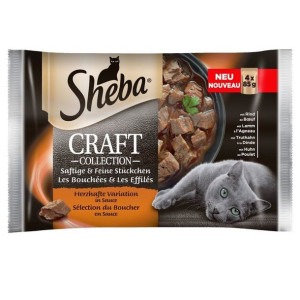 SHEBA saszetka 4x85g Craft Collection Soczyste Smaki - mokra karma dla kotó