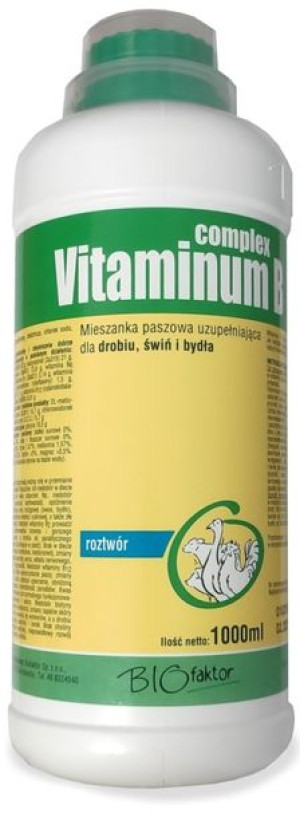 BIOFAKTOR Vitaminum B Complex dla gołębi 1l (płyn)