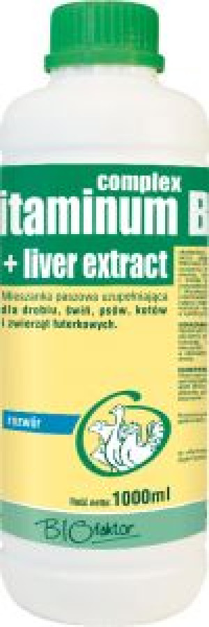 BIOFAKTOR Vitaminum B Complex + liver extract dla gołębi 1l (płyn)
