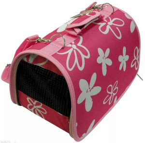 HILTON Torba transportowa Różowa kwiaty 50x26x27cm dla kota/psa