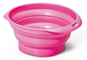 GEORGPLAST Miska gumowa składana duża rózowa 0,7L