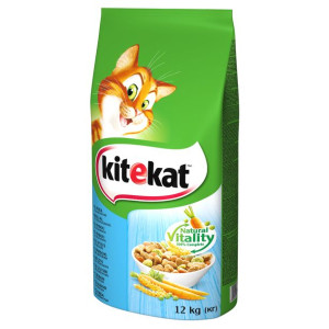 KITEKAT 12kg - sucha karma dla kotów z rybą i warzywami