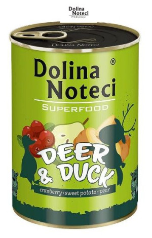 DOLINA NOTECI PREMIUM SUPERFOOD jeleń i kaczka 400g