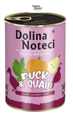 DOLINA NOTECI PREMIUM SUPERFOOD kaczka i przepiórka 400g