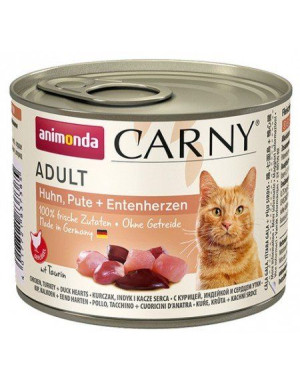 ANIMONDA Cat Carny Adult smak: kurczak, indyk i serca kaczki 200g