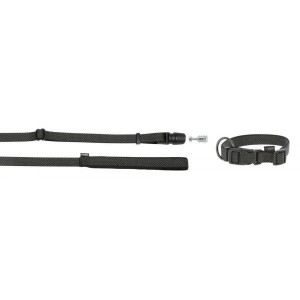 KERBL Zestaw GoLeyGo, obroża+smycz taśmowa z Adaptrem 25mm x 40-65cm, 2cm x