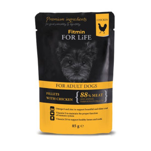 Fitmin Dog For Life Adult Chicken With Ham in Jelly 85g