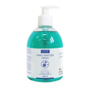 OVER COSMETICS Hand sanitizer green 450ml