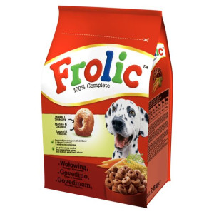 FROLIC 2,8kg - sucha karma dla psów z wołowiną, warzywami i zbożem