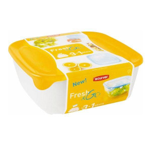 Curver Zestaw pojemnik do żywności Fresh & Go 0,8L + 1,7L + 2,9L + 0,25L -