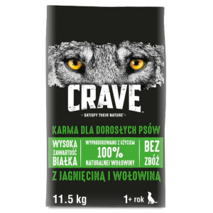 CRAVE - sucha karma 11,5kg z jagnięciną i wołowiną (pełnoporcjowa karma bez