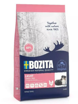 BOZITA  Light Wheat Free- karma dla psów o niskim poziomie aktywności lub z