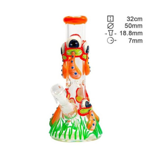 Bongo lodowe Grace Glass Halloween szlif 18.8 mm wys. 32 cm CLEAR