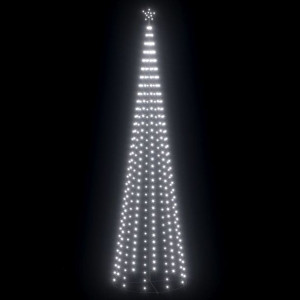 Choinka stożkowa, 752 lampki LED, zimne białe, 160x500 cm