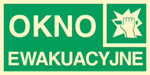Znak - Okno ewakuacyjne AC008 Okno ewakuacyjne AC008BFLE