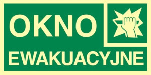 Znak - Okno ewakuacyjne AC008 Okno ewakuacyjne AC008CETS